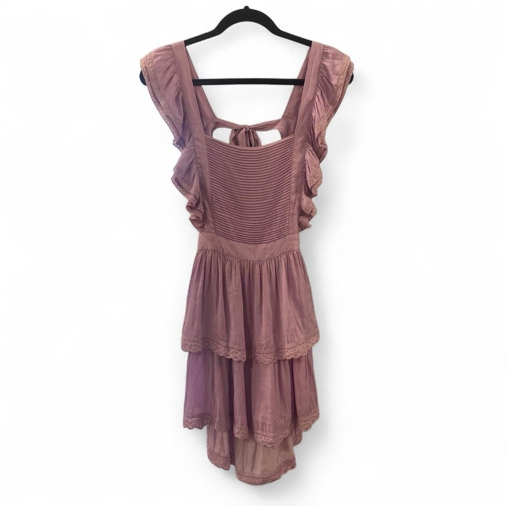 Line & Dot NWOT Sample Light Purple Backless Ruffled Coquette Sundress, Size XS.